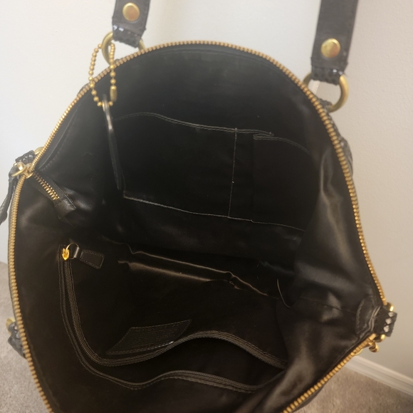 Black Leather Coach Bag - Picture 3 of 6
